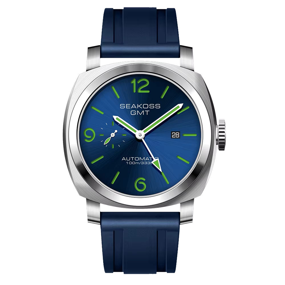 SEAKOSS GMT plongée automatique montres mécaniques hommes 1963 ST2557 mouvement mouette 316L calendr