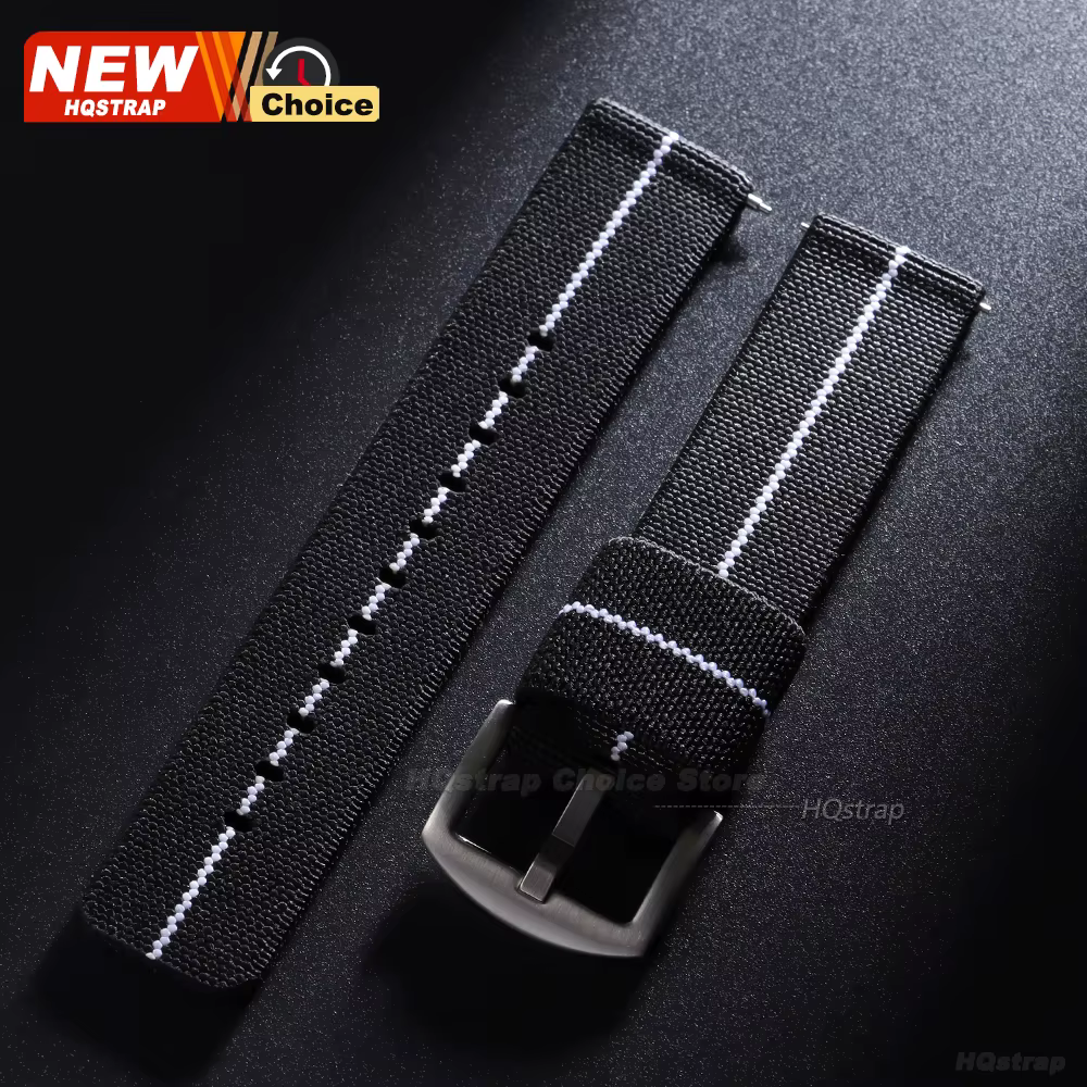 Nouveau bracelet de montre en nylon élastique tissé, 18mm 20mm 22mm, universel, à libération rapide,