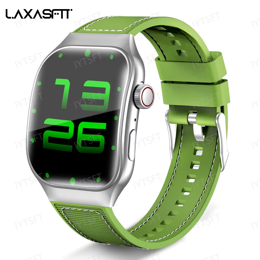 LAXASFIT Nouvelle montre connectée Bluetooth pour hommes avec écran incurvé HD de 2,01 pouces, montr