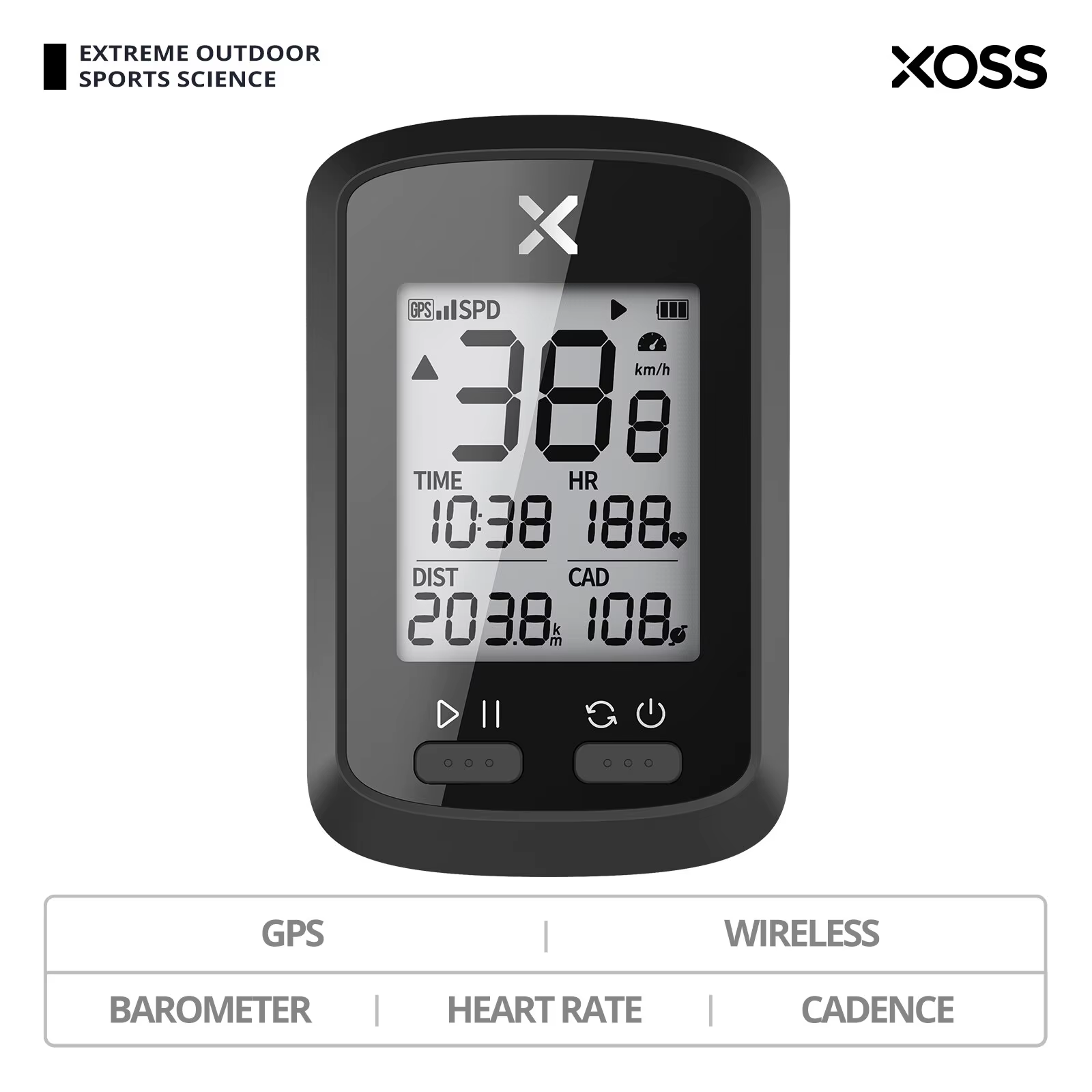 XOSS-Ordinateur de vélo G + GPS, compteur de vitesse de vélo sans fil, vélo de route VTT, étanche, B