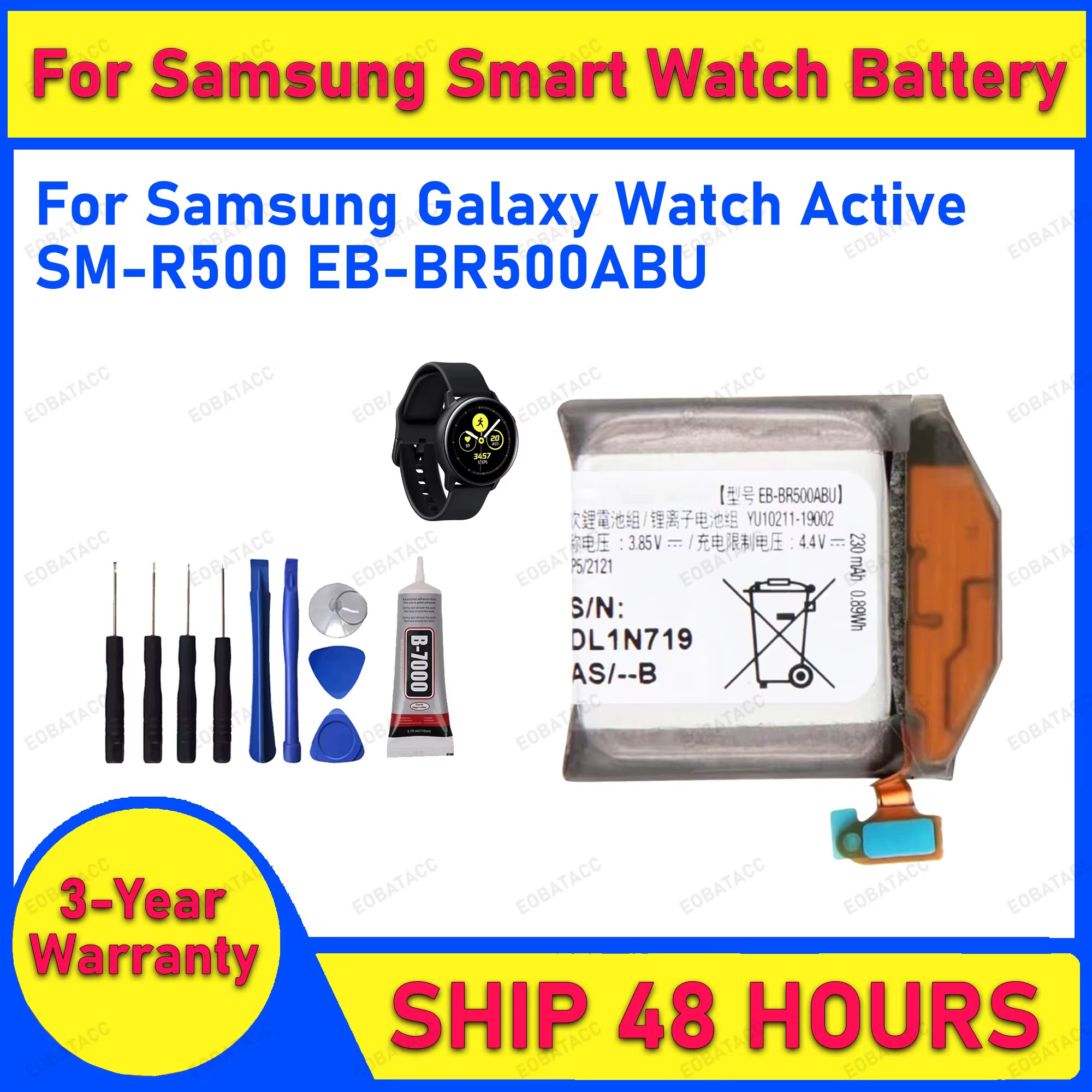 Batterie 2026 pour montre intelligente Samsung Galaxy Gear S2/S3/S4 Active 2 fit2 /fit 2 pro Batter