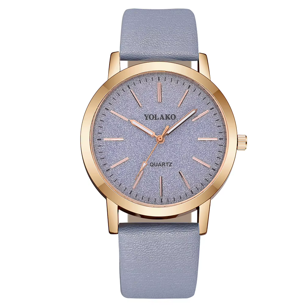 YOLAKO-Montre à quartz avec bracelet en cuir pour femme, montres-bracelets tendance, Star Watch, Min