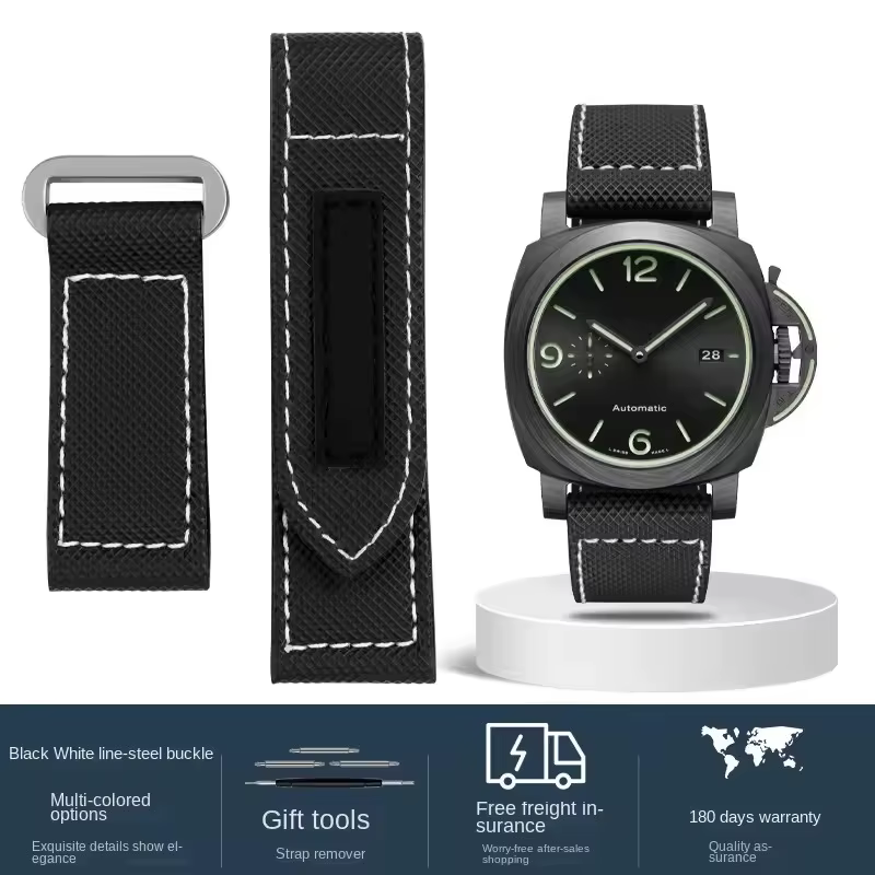 Bracelet de montre en tissu Nylon de haute qualité pour Panerai Luminor PAM01118, toile verte armée,