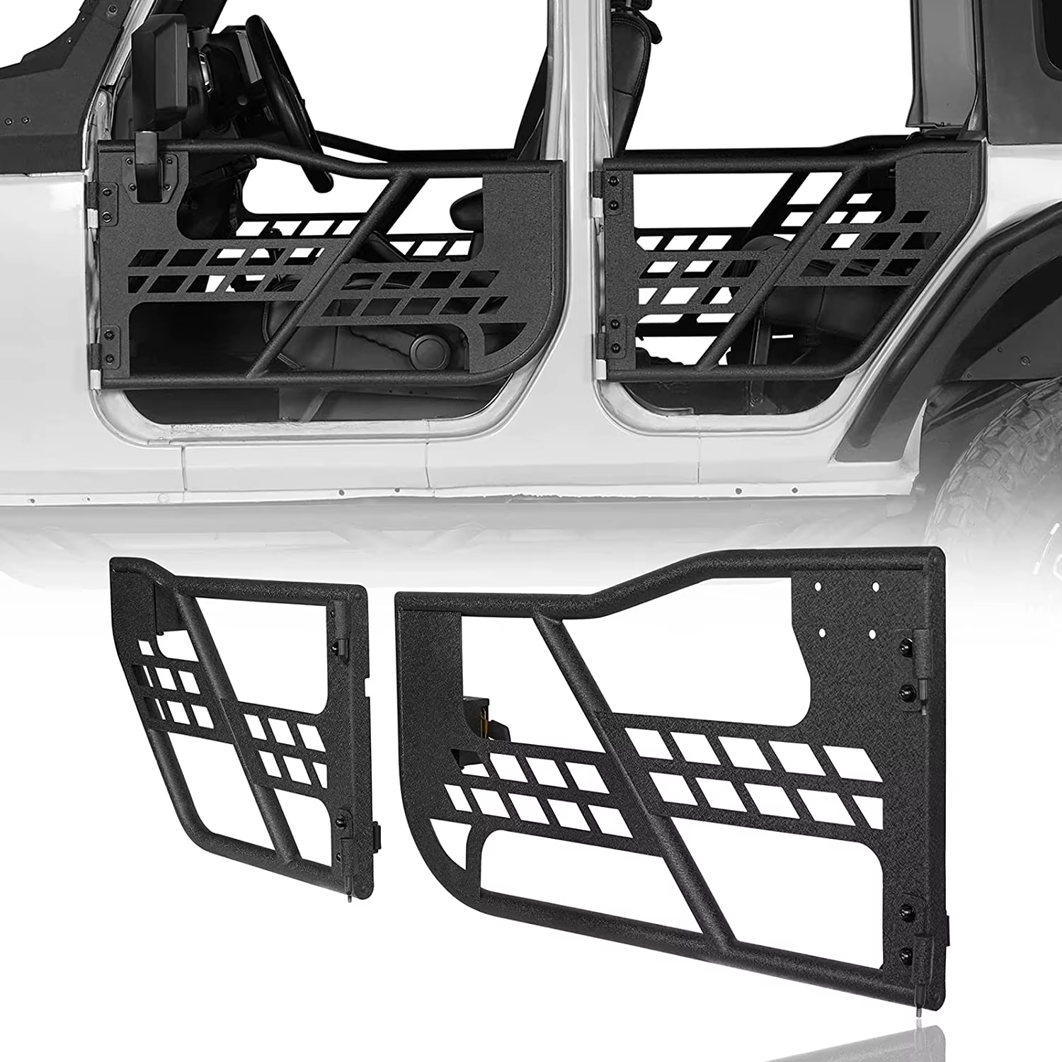 Jeep Wrangler JL 2018 + accessoire demi-porte en acier pour 2 et 4 portes voiture nouvel état access