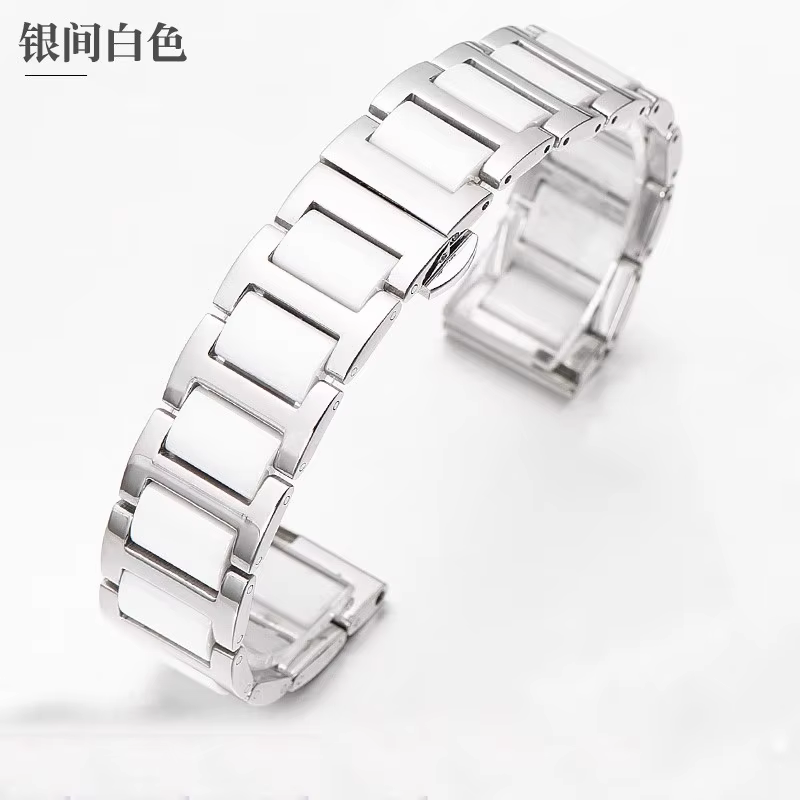 Bracelet de montre en céramique et acier inoxydable, 12 13 14 15 16 17 18 19 20 22, bracelet de mont