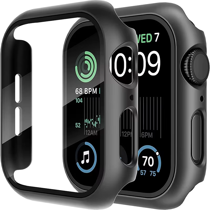 Verre trempé + couvercle pour Apple Watch 11 10 9 8 7 46mm 42mm, étui de protection d'écran pare-cho