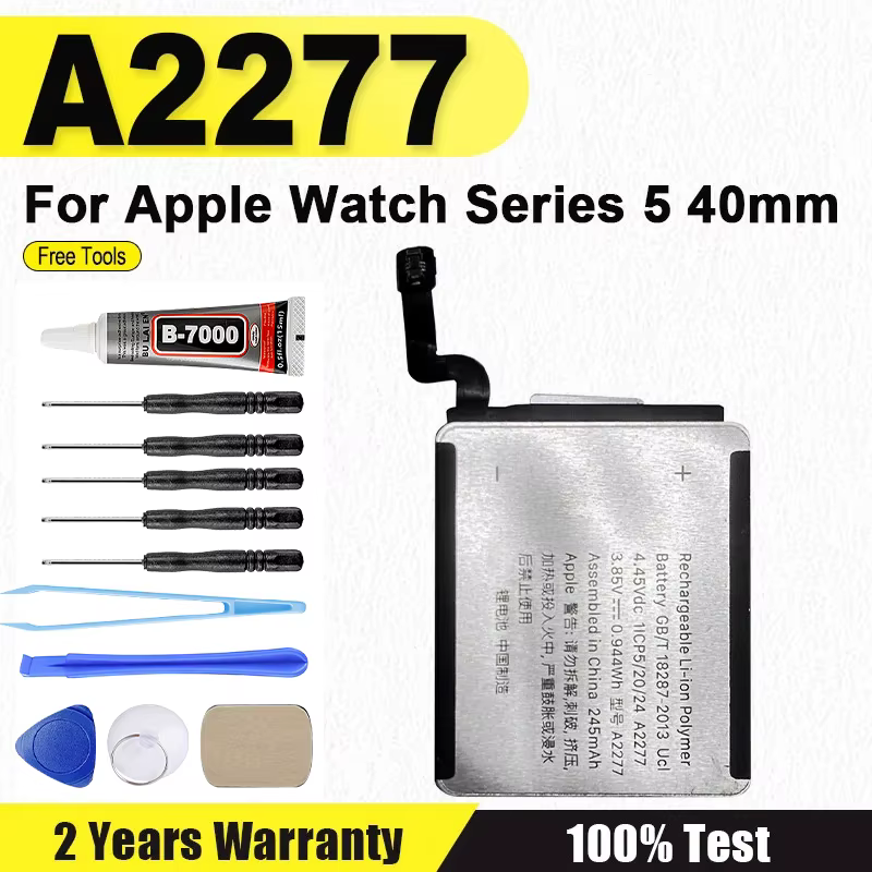 Batterie de remplacement de montre A2277 pour Apple Watch série 5 40mm 2277 batterie iWatch de haute
