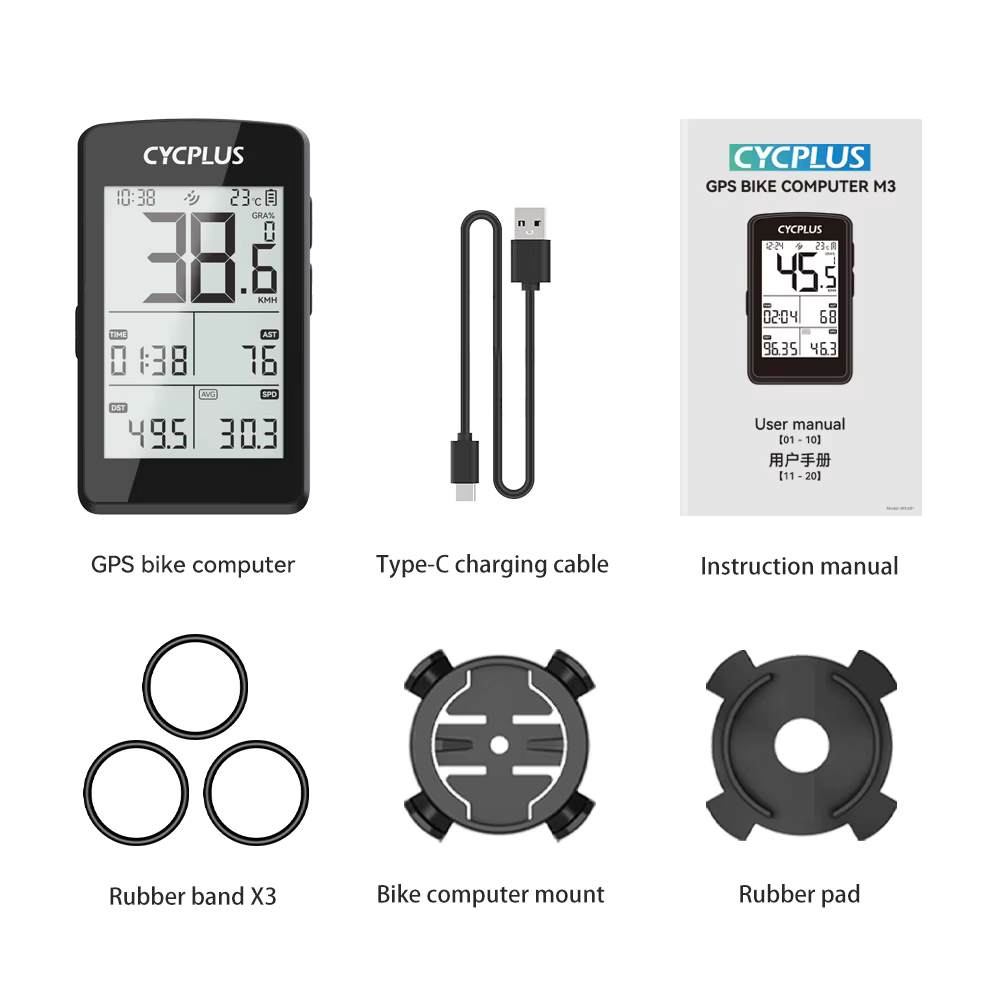 CYCPLUS M3 accessoires de vélo GPS ordinateur de vélo sans fil ANT + BLE 5.0 compteur de vitesse éta