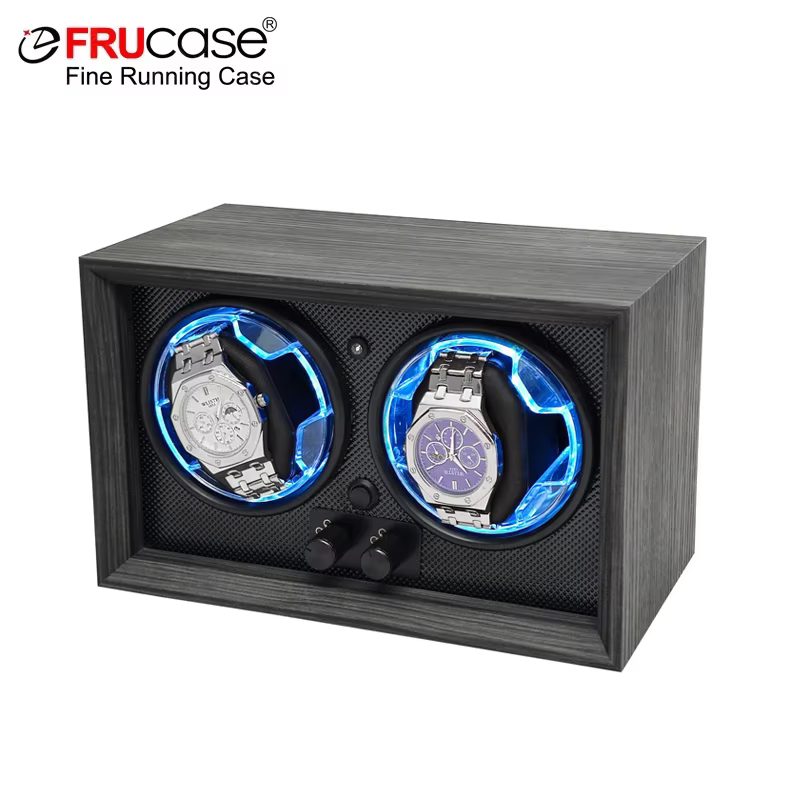 FRUCASE remontoir de montre en bois pour montres automatiques 2 boîtes Rolex affichage de bijoux col