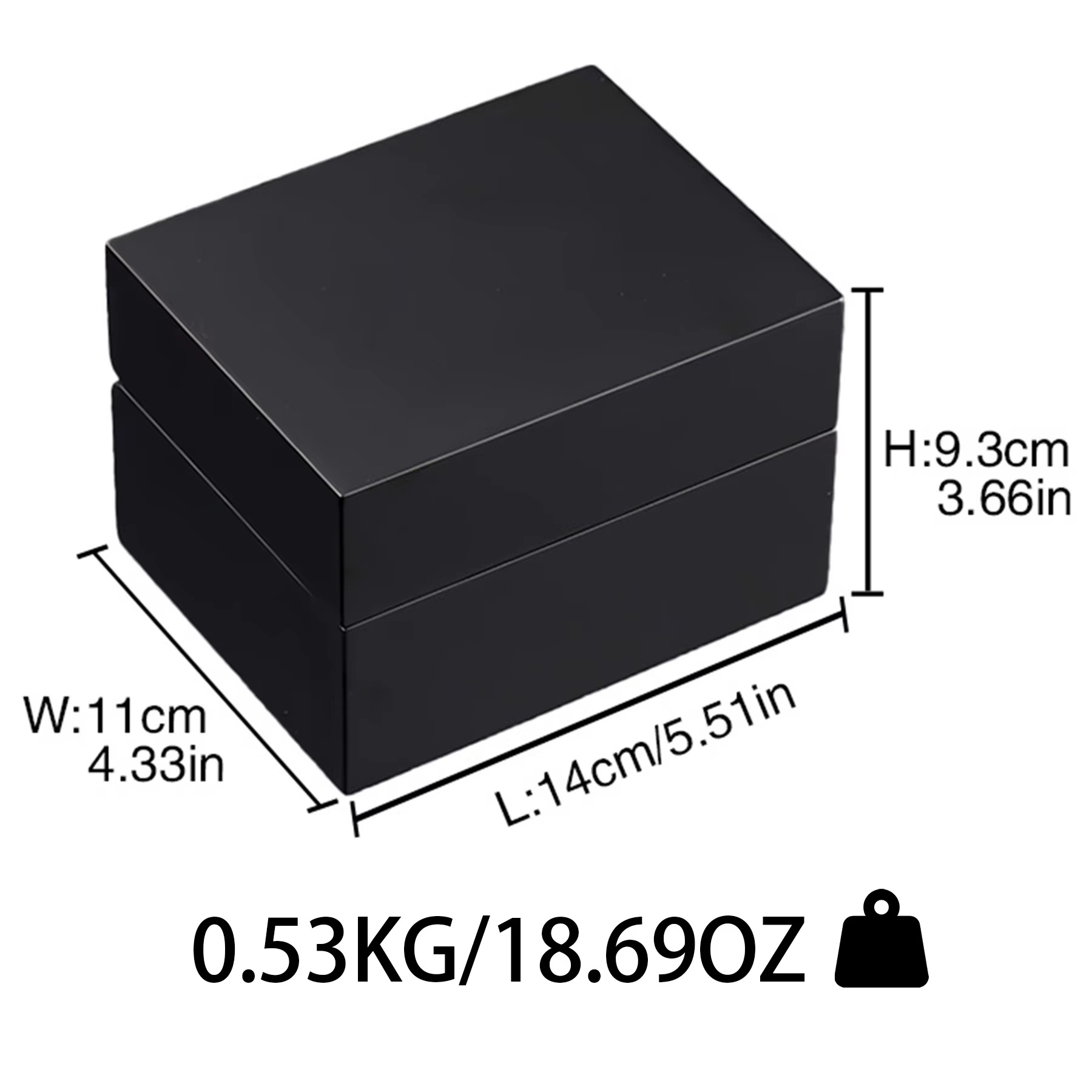 Boîte à montre en bois noir mat de luxe pour homme et femme, emballage individuel, présentoir, range