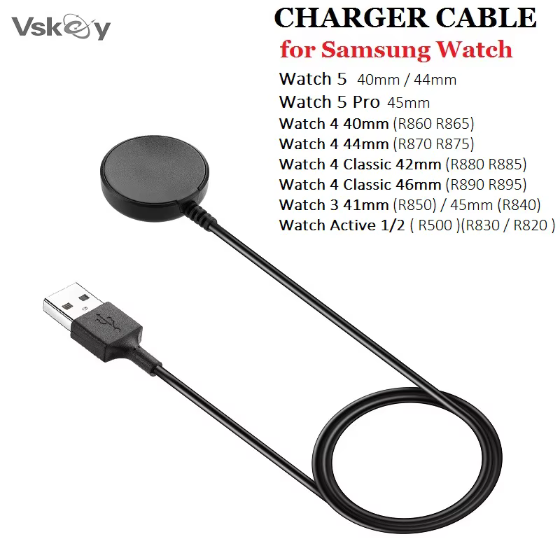 Câble de chargeur pour Samsung Galaxy Watch 6, 5, 5Pro, 4 Classic, 41mm, 46mm, Active 2, 40mm, 44mm,