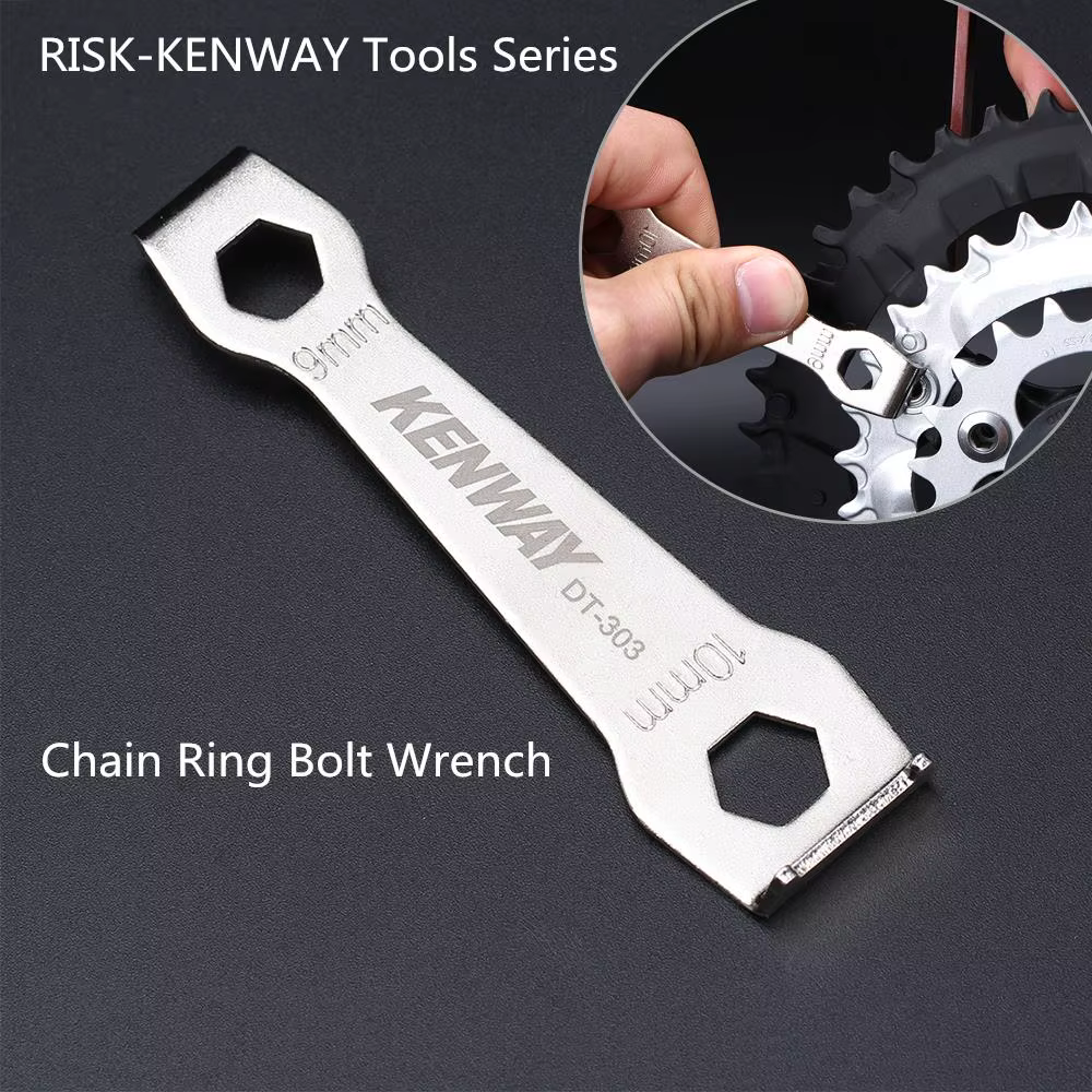 Risque KENWAY RL202 vtt vélo de route 9 & 10mm anneau de chaîne roue à chaîne cheville clé vélo plat