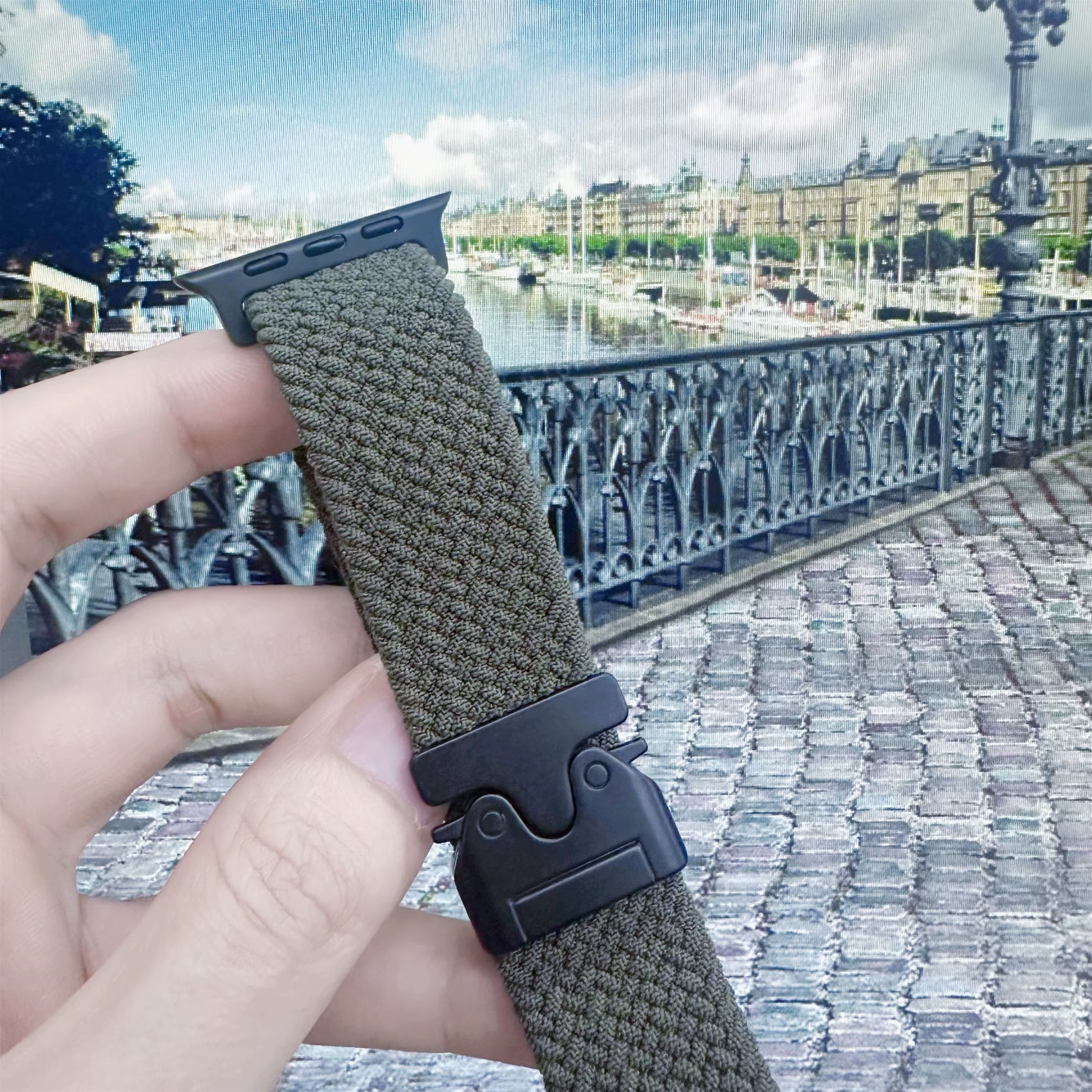 Bracelet pour Bracelet de montre Apple 46mm 44mm 42mm 40mm 45mm 41mm 38mm, Bracelet Parachute Correa