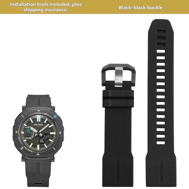 Bracelet de montre en résine et caoutchouc pour hommes, accessoires pour Casio PROTREK PRJ-B001 PRW6