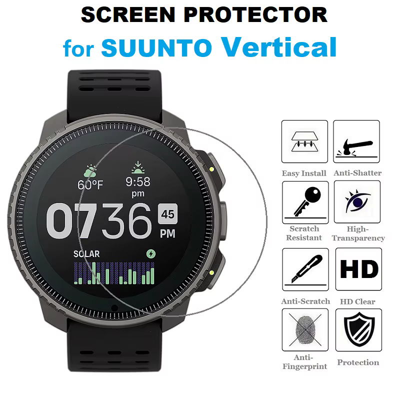 Protecteur d'écran pour montre intelligente Suunto, 5 pièces, rond et Vertical, Film de protection a