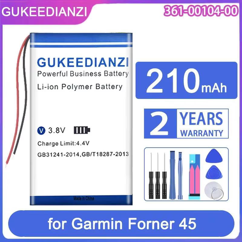 Batterie de montre de course 210mAh 361-00104-00, puissance fiable et stable pour Garmin Forerunner 