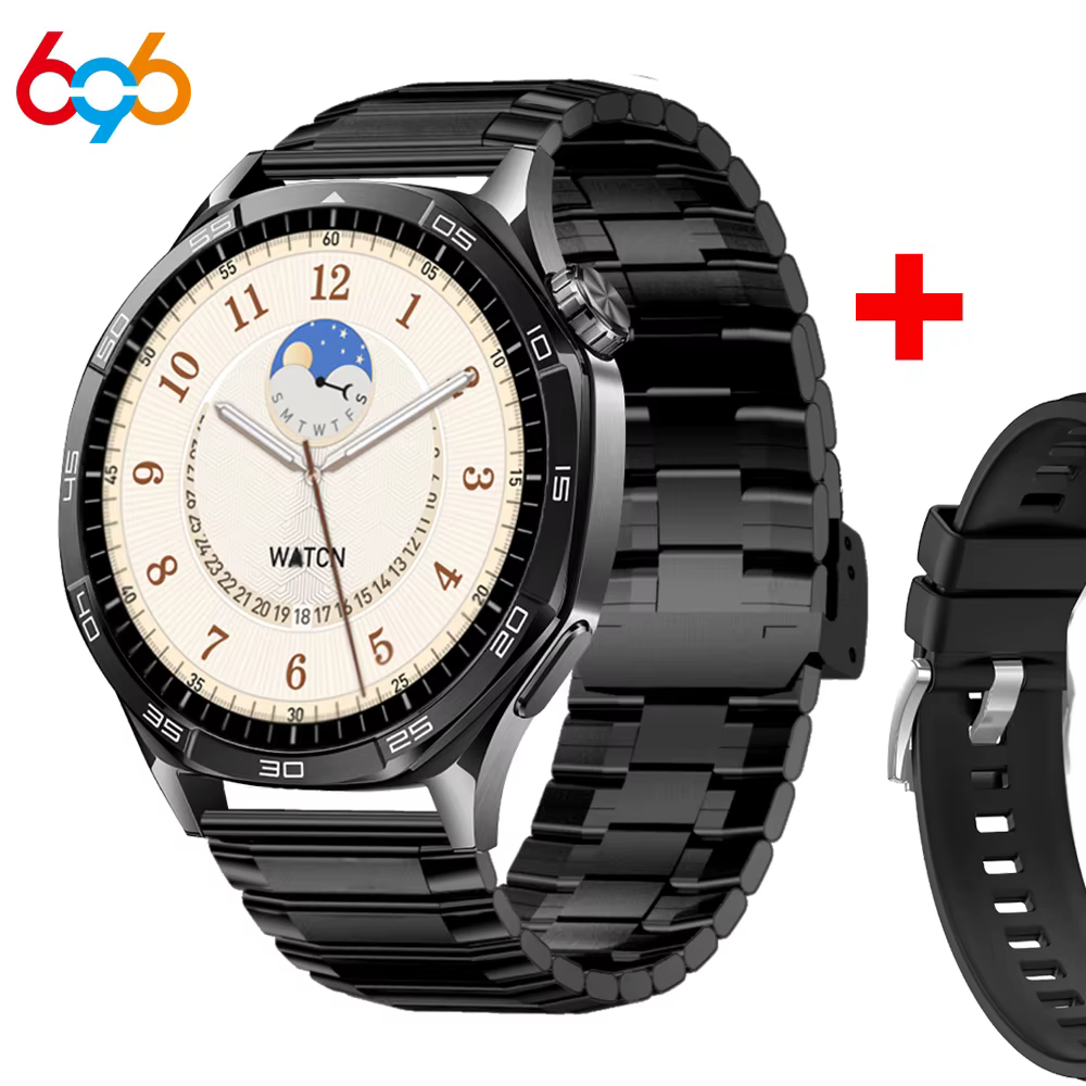 Montre connectée de navigation GPS 1,62 pouces pour hommes et femmes, avec boussole, musique, appels