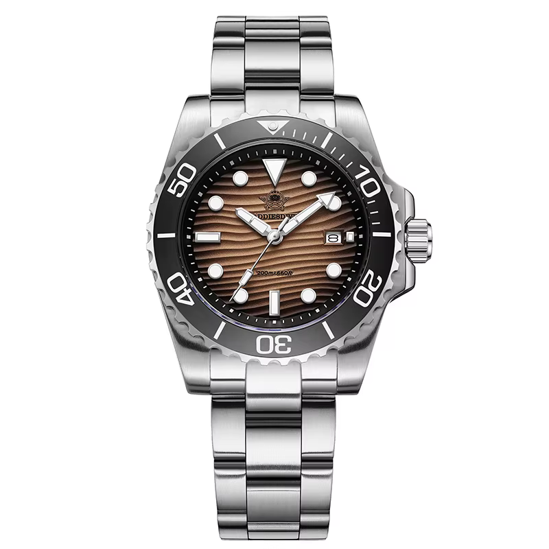 ADDIESDIVE 41mm AD2537 montre pour hommes 20Bar étanche 3D Texture du désert BGW9 Date lumineuse 316