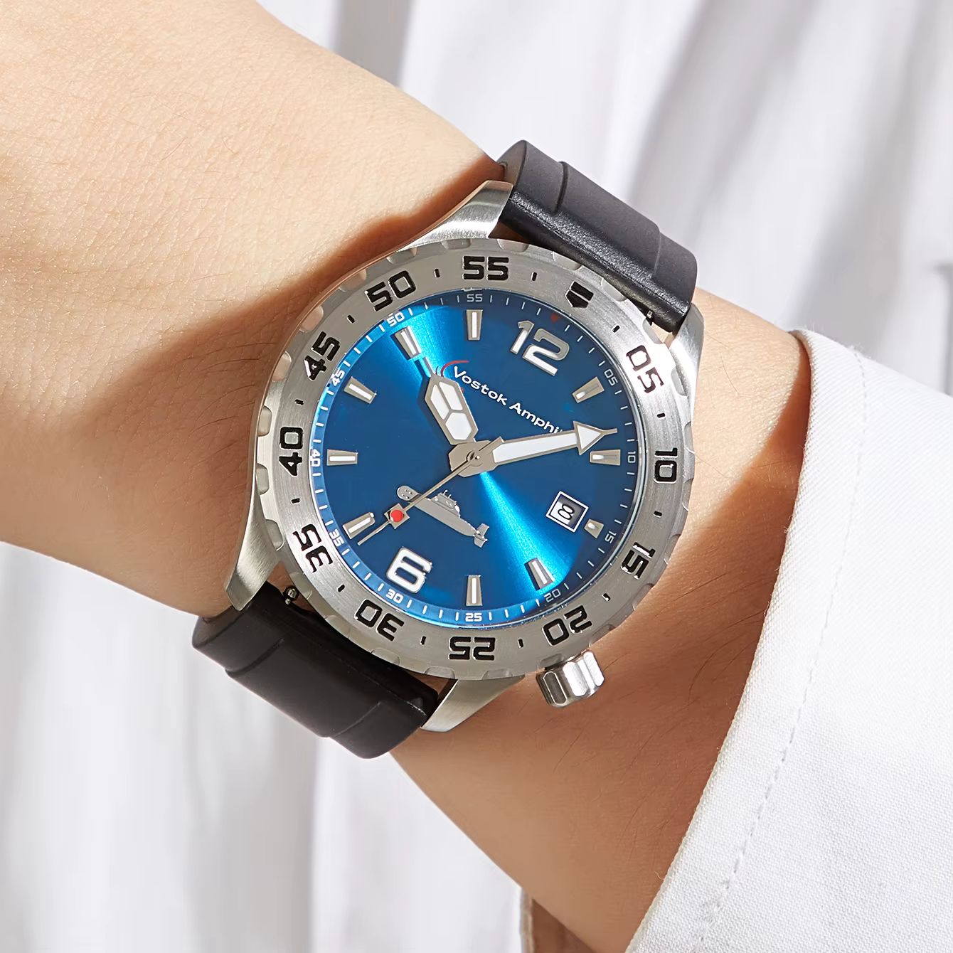 Montres mécaniques Vostok Amphibia automatiques pour homme, design européen F1, montre-bracelet russ