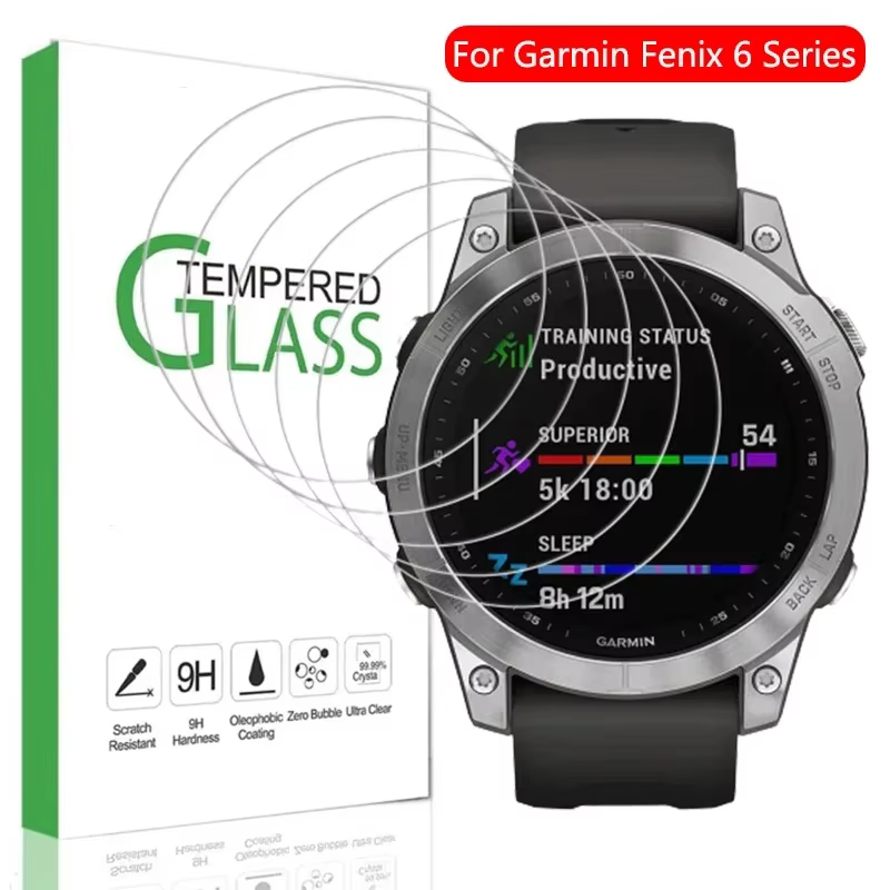 Film de protection d'écran en verre pour montre intelligente Garmin Fenix, verre à couverture complè