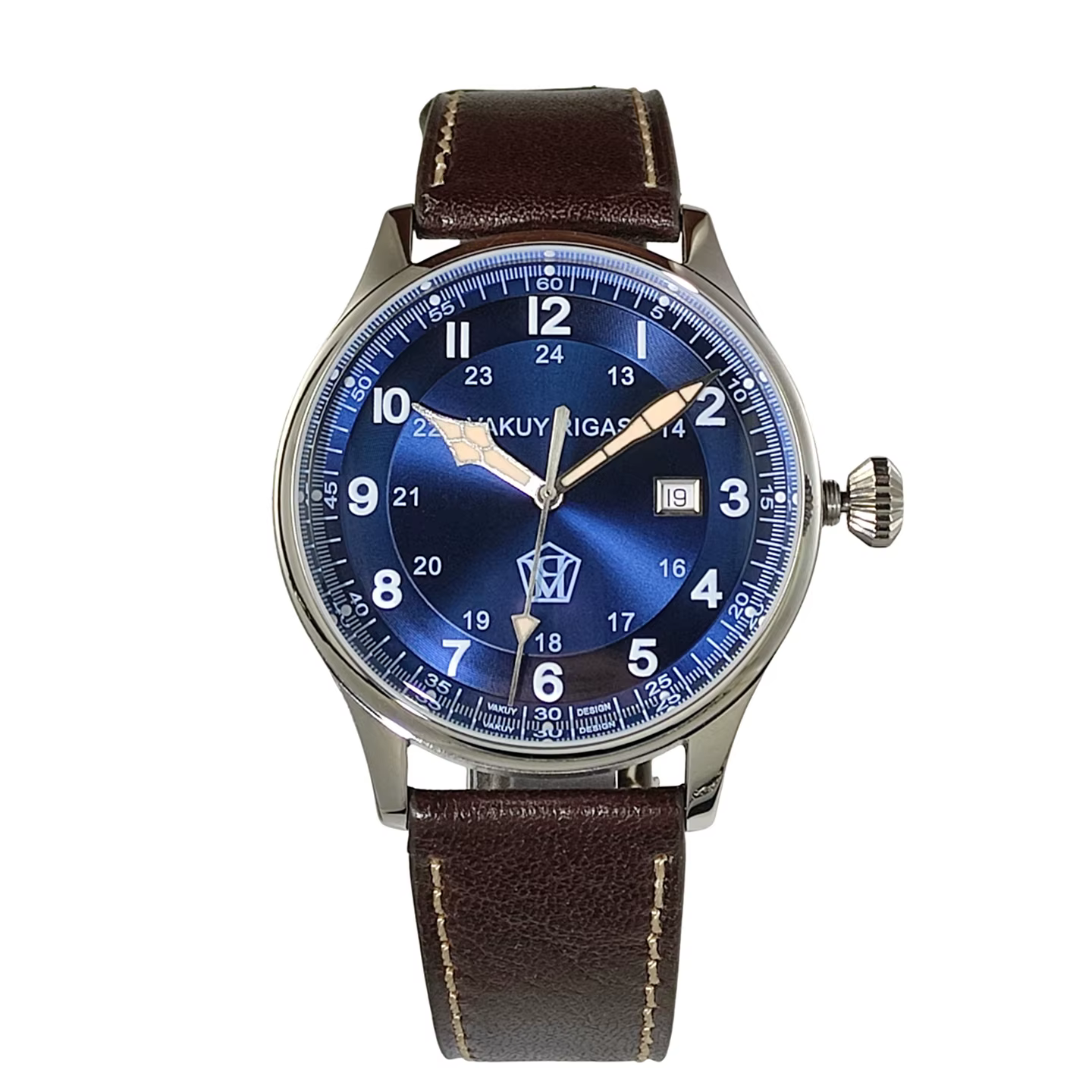 Montre mécanique automatique Vakuy, mouvement Sea-Gull ST2130, calendrier lumineux puissant, aiguill