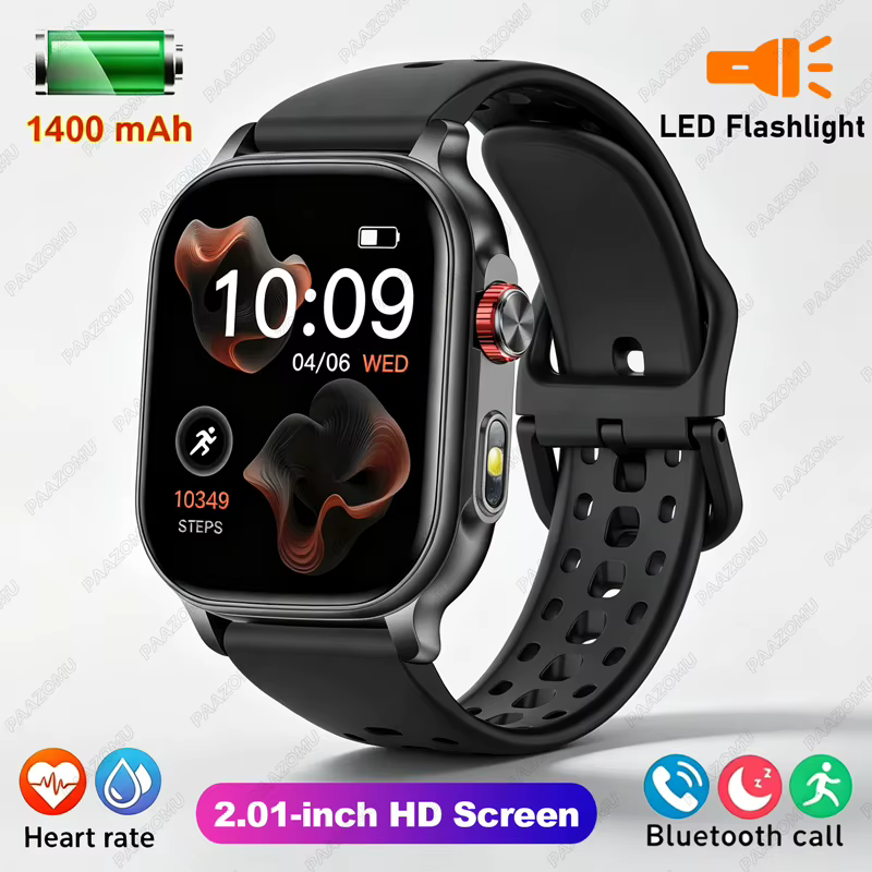 Montre connectée 2026 pour femmes et hommes, batterie intégrée de 1400 mAh, étanche, fonction d'appe
