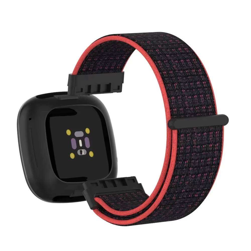 Bracelet en Nylon pour Fitbit Versa 4/Versa 3, Bracelet respirant pour Fitbit Sense 2/Sense Smartwat