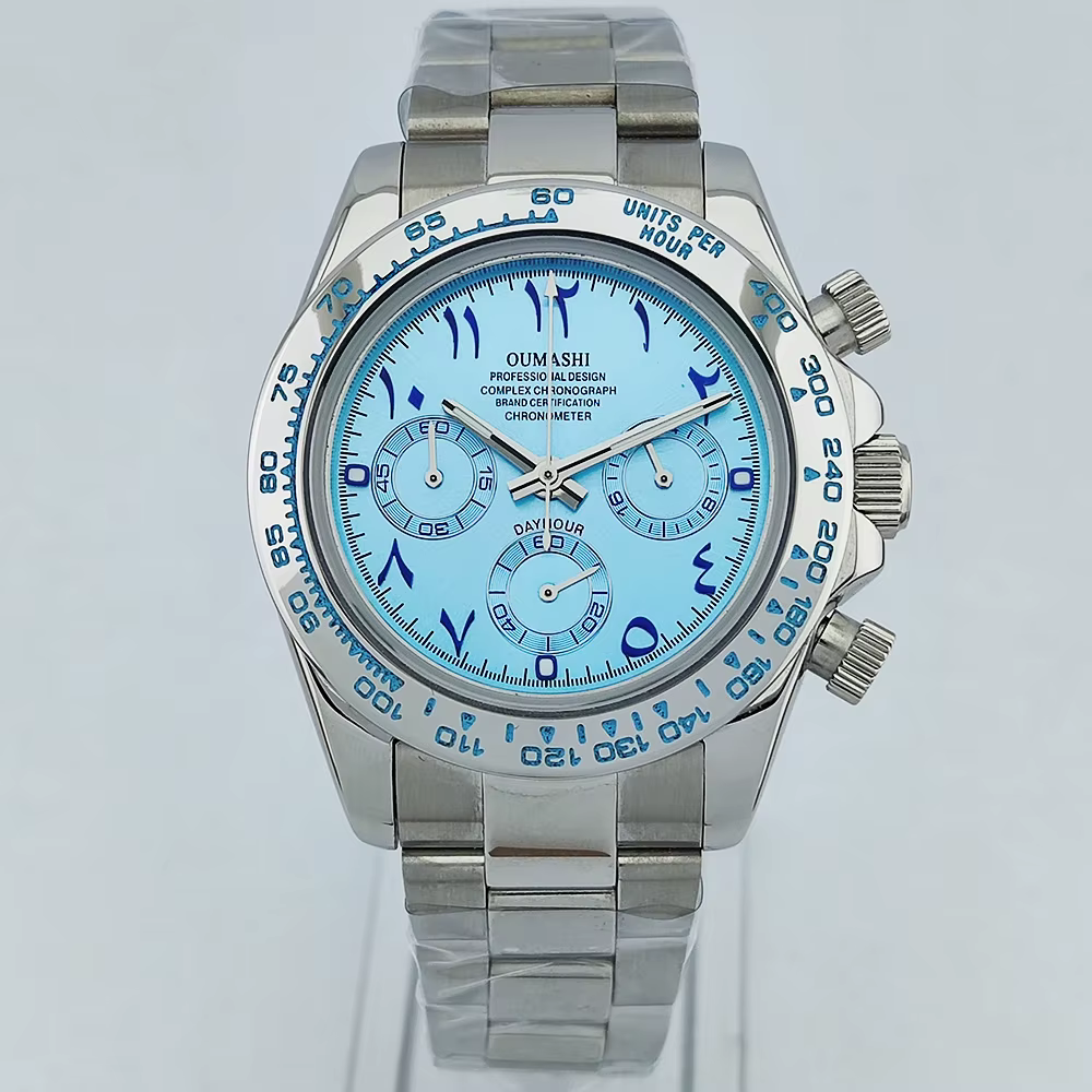 VK série 63 montre 39.3mm montre pour hommes en acier inoxydable étanche sport chronographe Quartz m