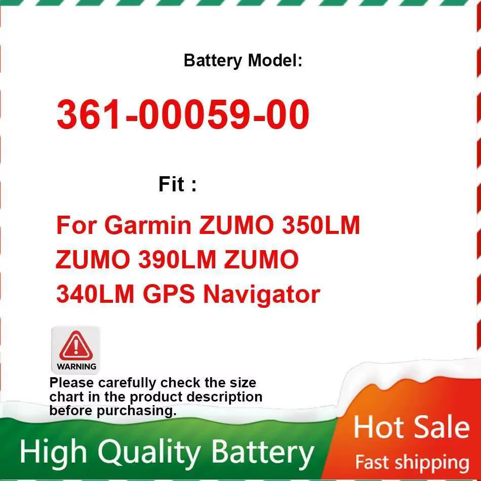 Batterie pour Garmin ZUMO 350LM,ZUMO 390LM,ZUMO 340LM, navigateur GPS 24.com, portable + piste, sans