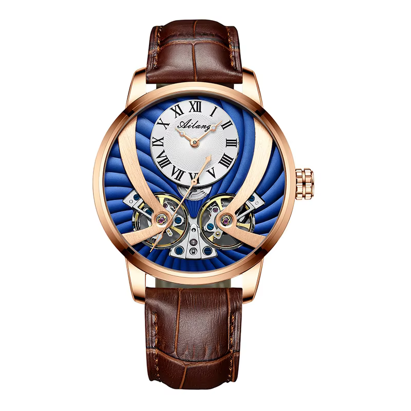 AILANG 2025 Nouvelle Montre Automatique Homme Tourbillon Mécanique Boîtier Acier Inoxydable Cadran S