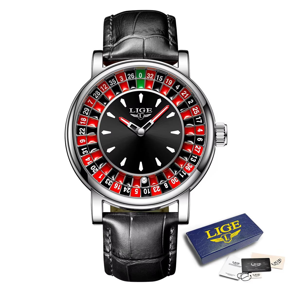 LIGE 2025 montres de luxe créatives hommes Roulette jeu cadran mode hommes montre étanche lumineux Q