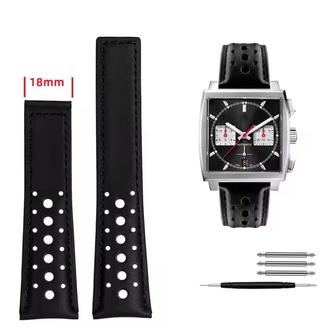 Pour TAG Heuer Monaco bracelet de montre CAW211M 211P CAW211R 211T respirant 22mm bracelet en cuir v