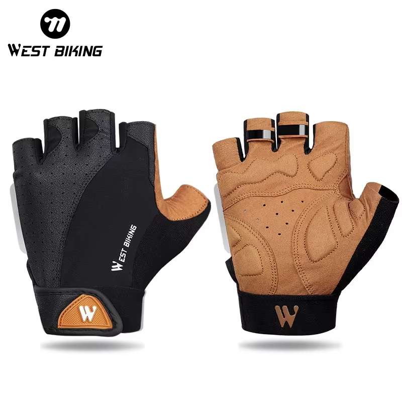 WEST VÉLO Sport Cyclisme Gants Demi Doigt Hommes Femmes VTT Vélo Gants de Course Fitness Gym Équitat