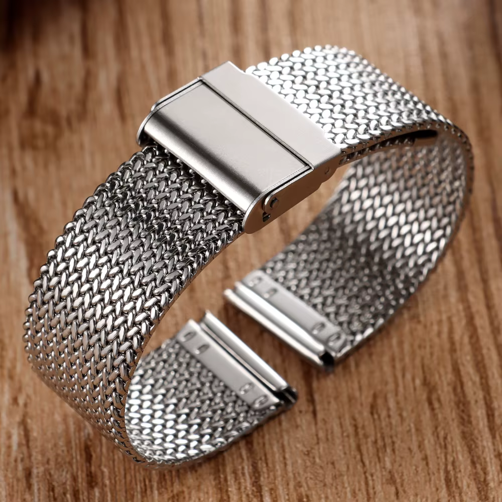 Bracelet de montre en maille milanaise pour Seiko, bracelet de montre en acier inoxydable pour Omega