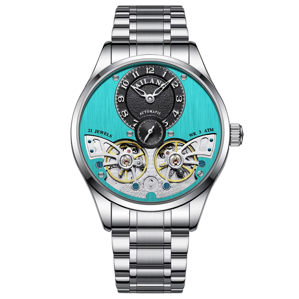 Montre de luxe AILANG 2026 nouvelle collection, double tourbillon, pour homme, en acier inoxydable, 