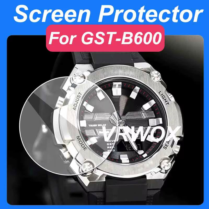 Protecteur d'écran de montre rond GST-B600-1A, verre trempé et TPU, résistant aux rayures, anti-écla