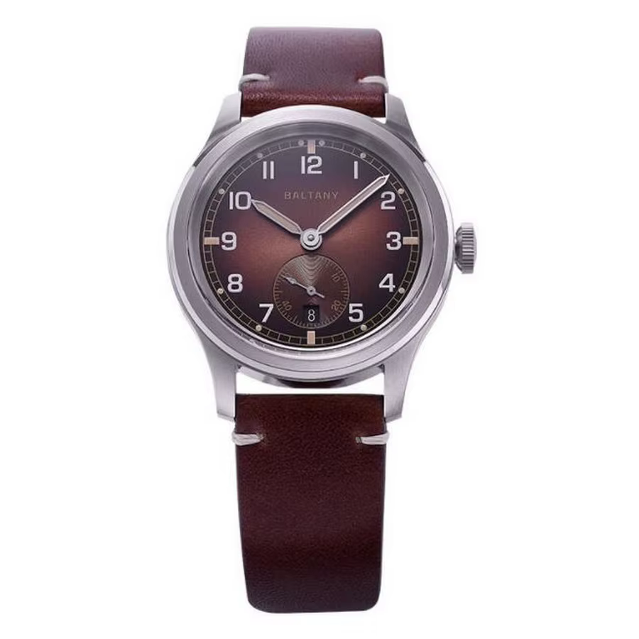 Baltany hommes montre automatique 39mm pilote mécanique montre-bracelet saphir miroir 10ATM étanche
