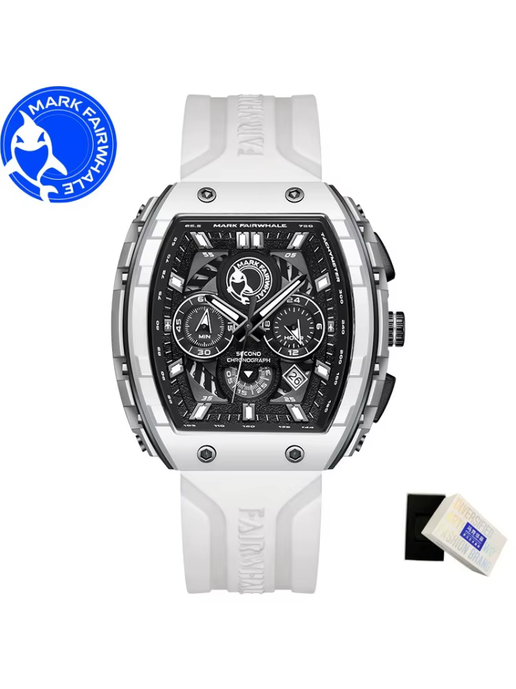 MARK FAIRWHALE montres pour homme 5670 mode Tonneau montres à Quartz boîtier en résine chronographe 