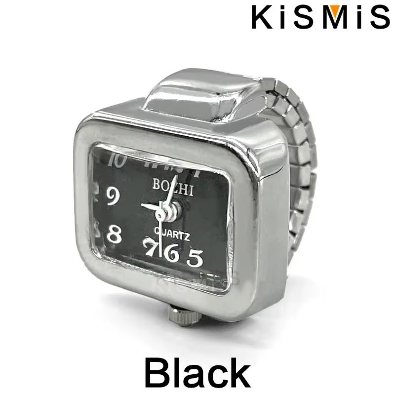 KISMIS montre à anneau créative, montre de Couple à cadran circulaire en alliage pour hommes et femm