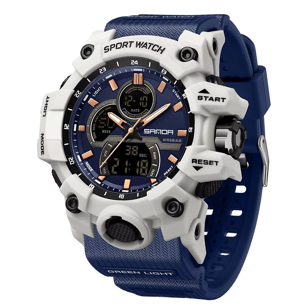 Montre-bracelet analogique à quartz pour homme, horloge de style G, montre militaire étanche, marque
