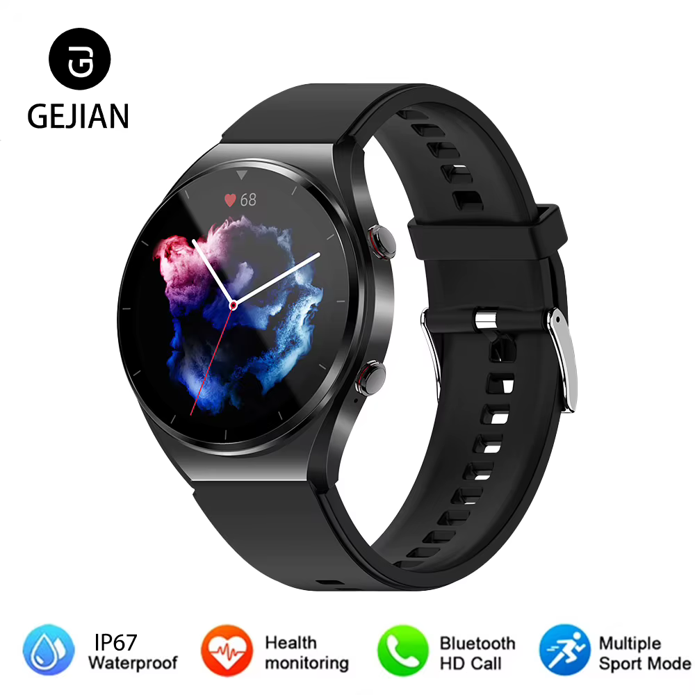 Nouvelle montre connectée de santé ECG GEJIAN avec écran HD de 1,39 pouces, suivi du rythme cardiaqu