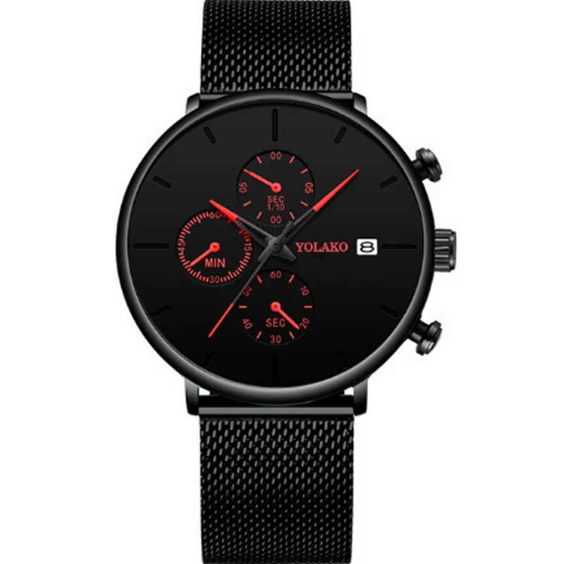 La montre pour hommes avec un bracelet en acier léger de luxe exude un style simple et élégant, rétr