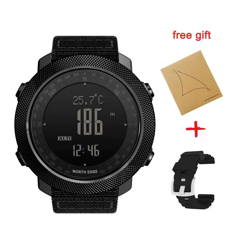 NORTH EDGE APACHE montre intelligente pour hommes altimètre baromètre boussole armée militaire Smart