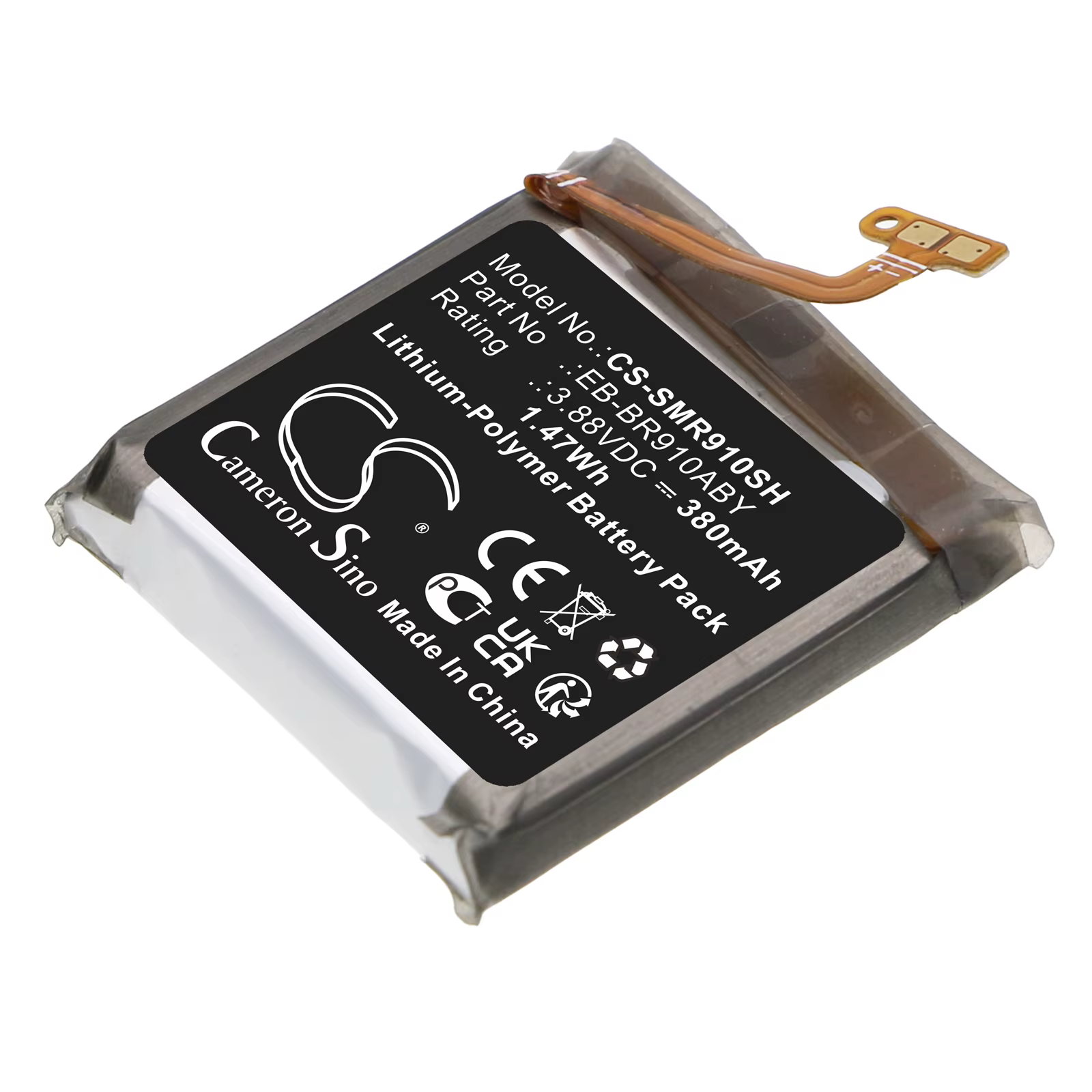 Batterie de montre intelligente 3.88V 380mAh GH43-05114A EB-BR910ABY pour Samsung Watch 5 44mm, SM-R
