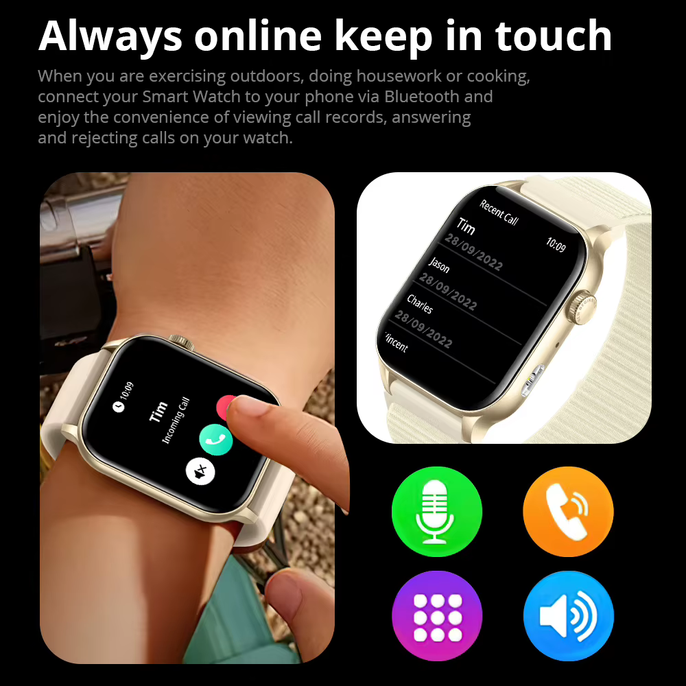COLMI P78 AMOLED Smartwatch 1.95 ''affichage avec lampe de poche et appels vocaux plus de 100 modes