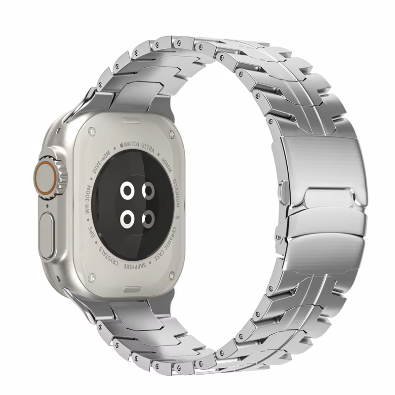 Bracelet couleur titane Ultra 3 2 pour Apple Watch 49mm 46mm 45mm 44mm 42mm, Bracelet métallique iWa