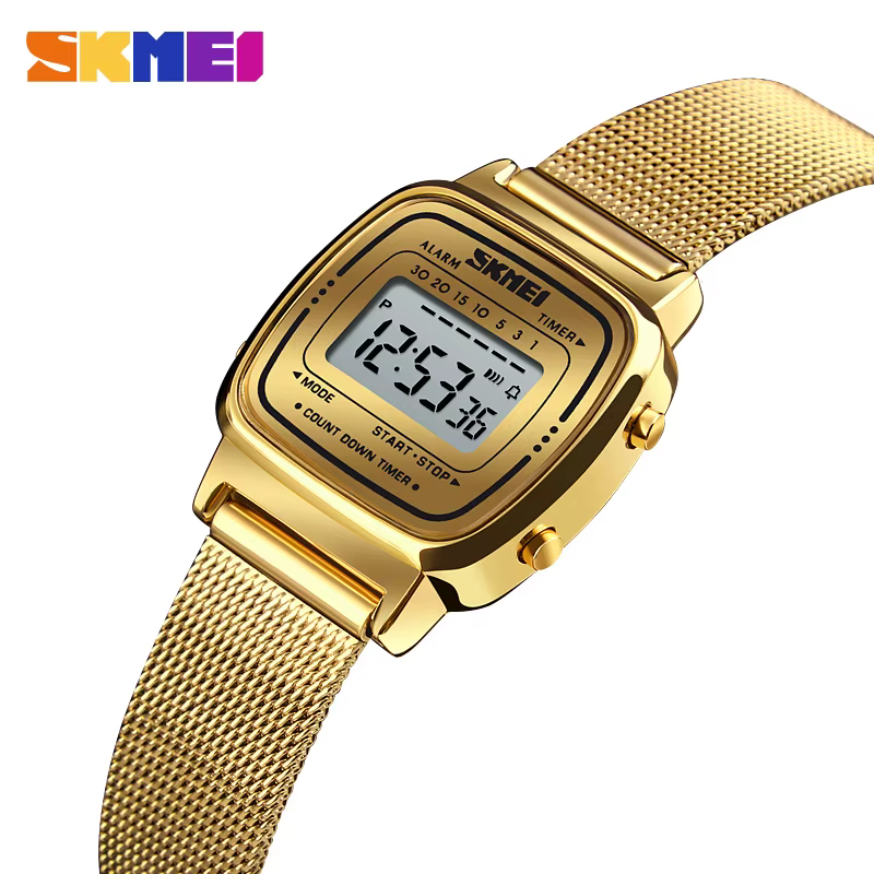 SKMEI 1901 luxe femmes montres petit cadran numérique Chrono calendrier Montre étanche dames Montre-