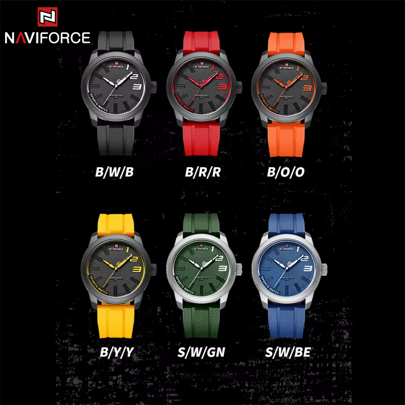 NAVIFORCE – montre à Quartz pour hommes, marque de luxe, bracelet en Silicone, militaire, étanche 30