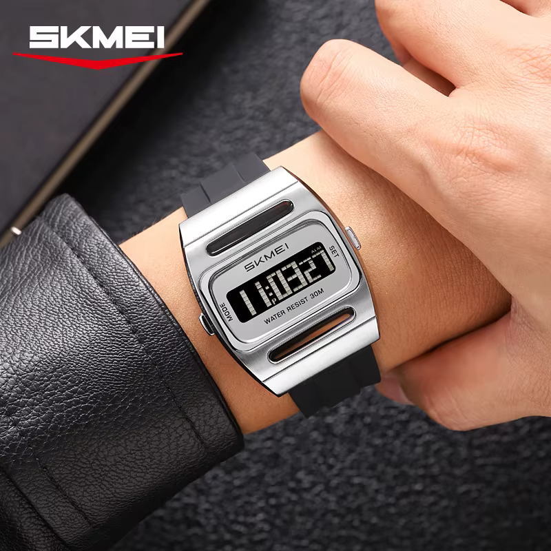 Montres de sport numériques multifonctionnelles à énergie solaire de luxe SKMEI 2563, horloge électr