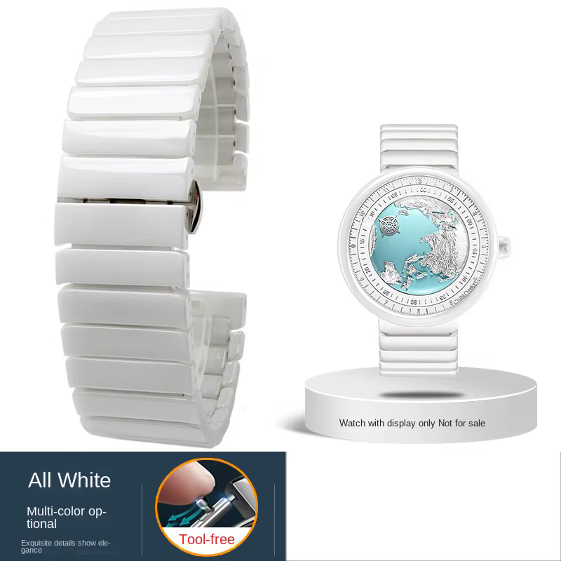 Bracelet de montre en céramique pour CIGA Design, série U, Blue Planet Earth, édition dorée, bracele